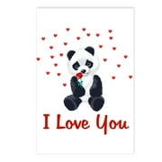 CafePress - Panda Bear Love - Postcards (Package of 8)