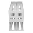 thumbnail image 3 of Dispensador de huevos con ruedas automáticas, gran capacidad, 4 niveles, ahorra espacio, organizador de bandejas para huevos para refrigerador, 2 piezas, color blanco, 3 of 15