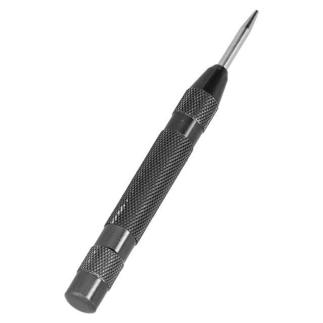 Poinçon Automatique de Trou de Centre, Acier Trempé Automatique de Poinçon de Centre de Force Réglable pour Commander la Force de Coup Noir
