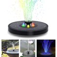 thumbnail image 1 of Fuente solar, fuentes solares para bebedero para pájaros de 3 W, LED de color, 8 boquillas, protección de seguridad, bomba de fuente de agua con energía solar para bebedero para pájaros, estanque y jardín, 1 of 5
