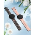 thumbnail image 5 of TOYOUTHS 2 Pack Floral Engraved Bands Compatible with Google Pixel Watch 2/Google Pixel Watch Band Women, Two-Tone Cute Silicone Sport Summer Strap for Pixel Watch 2/Pixel Watch, 5 of 7