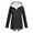 Black, variant on DYTTDG Women's Plus Size Outdoor Waterproof Thick Jacket Casual Zipper Long Windbreaker Coat Drawstring Hooded Jacket with Pockets Great Gifts for Less