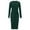 c01Green, variant on LNWUY Womens Fashion Casual Solid Color Dresses V Neck 3/4 Sleeve Back Zipper Tie Waist Bodycon Dress Office Cocktail Dress with Pockets Green S