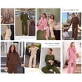 thumbnail image 4 of FreshPretty 2 Piece Matching Lounge Sets for Women Fall Outfits,Airport Travel Outfit,Postpartum Going Home,Cute Comfy Loungewear,Boat Neck Long Sleeve Top,Wide Leg Pants,Winter Clothes, 4 of 7