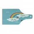 thumbnail image 1 of Saying Cutting Board, Be the Rainbow for Someone Elses Cloud Cartoonish Design, Decorative Tempered Glass Cutting and Serving Board, in 3 Sizes, by Ambesonne, 1 of 2