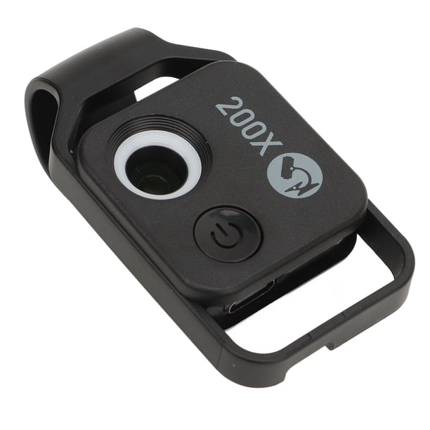 Lente de Microscopio 200x, LED Light Light Phone Clip Microscopio 6000-6500K 85-150LM Instalacia Fácil para Proyectos de Laboratorio