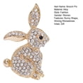 thumbnail image 7 of Hyasfey Creative Bunny Shape Brooch Shining Rhinestones Inlaid Animal Pin Dress Coat Shawl Lapel Badge Outfit Accessories Jewelry Gift, 7 of 7