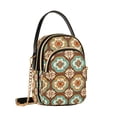 thumbnail image 7 of FORMRS Crossbody Bag for Women Quilted Travel Shoulder Cell Phone Purse with Chain Strap Handbag, Retro Blossom Flower, 7 of 7