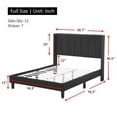 thumbnail image 4 of Full Size Platform Bed with Wingback Headboard, Upholstered Platform Bed Frame with Wood Slats Support, Modern and Elegant Full Bed for Bedroom and Hotel, Easy Assembly, Beige, 4 of 7