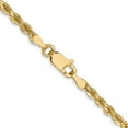 thumbnail image 2 of Auriga Fine Jewelry 14K Yellow Gold 2.75mm Rope Chain Bracelet 7 inch for Women, 2 of 6