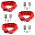 thumbnail image 1 of Ford 1949-1951 Standard 2 Point Red Lap Bench Seat Belt Kit with Bracketry - 3 Belts, 1 of 1