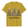 thumbnail image 6 of Kaprioy Womens Christmas T Shirts Graphic Tops Short Sleeve Funny Merry Xmas Holiday Print Tee Blouses Yellow, L, 6 of 6