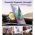 thumbnail image 2 of Dteck Magnetic Case Compatible with Samsung Galaxy S25+,Compatible with MagSafe Full Camera Protection Screen Protector Shockproof Plating TPU Clear Phone Cover for Galaxy S25 Plus,Purple, 2 of 8