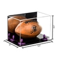 thumbnail image 2 of Acrylic Mini - Miniature (not Full Size) Football Display Case with Mirror and Purple Risers (A005-PR), 2 of 2