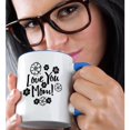 thumbnail image 2 of 3drose, Love You Mom- Fun Black and White Design, 15oz Two-tone Blue Mug, 2 of 6