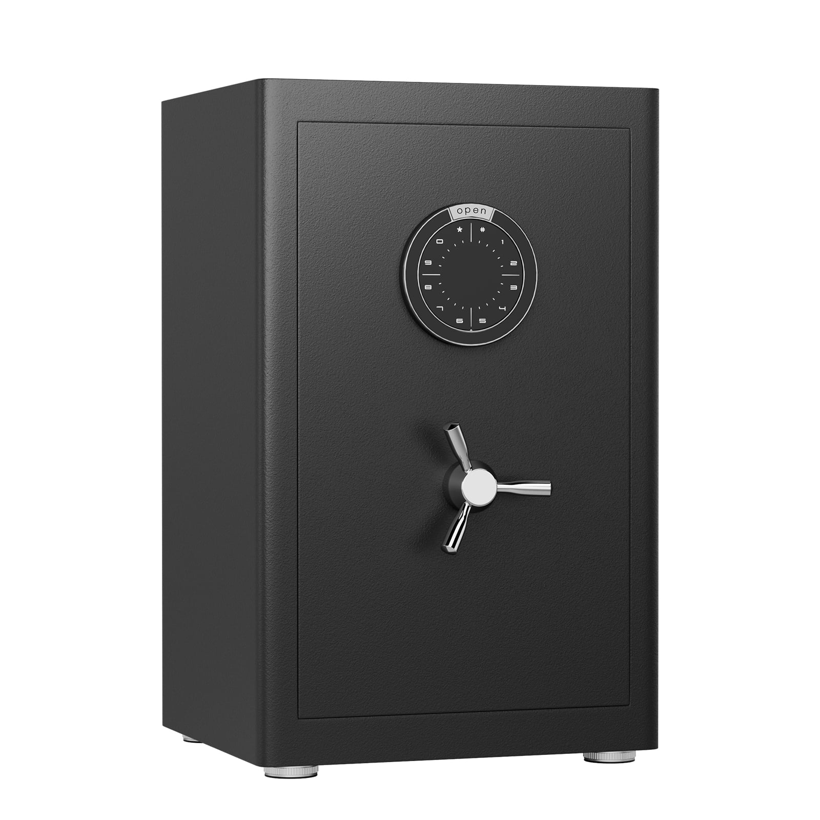 Riflewell 2.0 Cu Ft Heavy-Duty Steel Home Safe, Fireproof Document Bag, Digital Keypad, 3 Unlocking Ways, Dual Alarm & Silent Mode, 2 Adjustable Shelves for Home Office Hotel