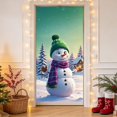 thumbnail image 6 of Christmas Door Tapestry Xmas Front Door Hanging Decor Holiday Party Cloth Door Curtain Polyester Fabric Wall Hanging for Home Bedroom Indoor Christmas Decoration, 6 of 7