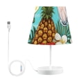 thumbnail image 2 of Pineapples Lemons Floral Leaves LED Desk Lamp Table Lamp USB Bedside Nightstand Small Lamp for Bedroom Living Room Kids Room, 2 of 8