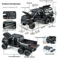 thumbnail image 4 of ﻿ 1:32 Dodge Tyrannosaurus Rex RAM 1500 TRX 6*6 Warlord Alloy Miniature Car Diecast Metal Scale Model Sound ＆ Light Kid Toy Car, 4 of 9