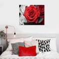 thumbnail image 4 of Nawypu Black White And Red Rose Canvas Wall Art, Abstract Rose Flowers Picture Artworks Painting Print Posters Modern Home Decorations Framed Ready To Hang For Living Room Bedroom Bathroom Kitchen, 4 of 4