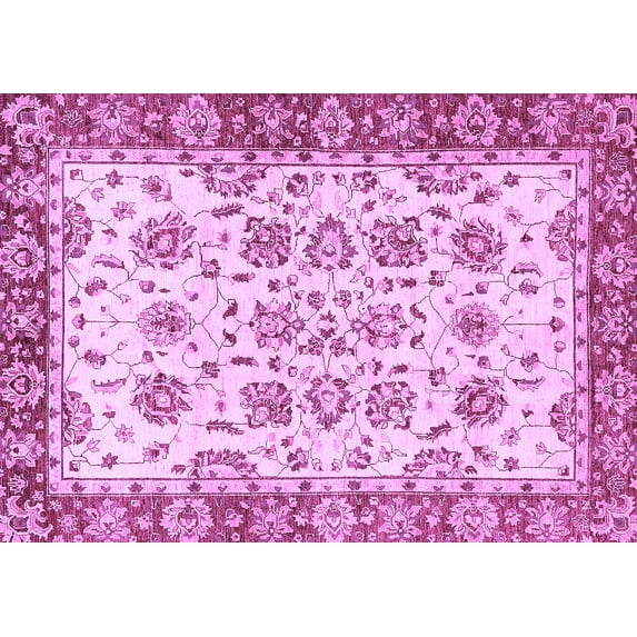 Ahgly Company Indoor Rectangle Abstract Purple Modern Area Rugs, 3' x 5'