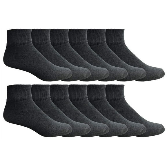 Yacht & Smith Mens Ankle Wholesale Bulk Pack Athletic Sports Socks, by SOCKS'NBULK - Many Colors, King Size (Mens 13-16)