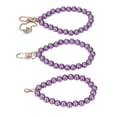 thumbnail image 2 of Pearl Beads Strands, Metal Buckle Polishing Process Shiny Pearl Bracelet Smoothing Round  For Mobile Phone Case For Bag For Keychain H22 Purple, 2 of 8