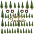 thumbnail image 1 of OUSITAID 49 Pcs Christmas Sign Table Decorations DIY Mini Sisal Christmas Trees Room Decor, 1 of 9