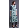 thumbnail image 3 of Bimba Rayon Straight Long Tunic Dresses For Women Printed Indian Clothing, 3 of 6