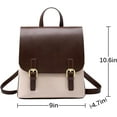 thumbnail image 2 of LHSHID Mini Leather Backpack for Women, Ladies Small Backpack Purse, Sleek Handbag Travel Daypack, Beige, 2 of 8
