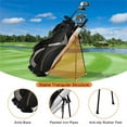 thumbnail image 6 of Segmart Water-Resistant Golf Stand Bag, 3-Way Top with 7 Pockets, Lightweight & Durable, Backpack Strap, Stand Bag for Men & Women, 420D Nylon,Black, 6 of 8