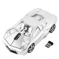 thumbnail image 3 of PloutoRich Wireless Mouse Cool Sports Car Shaped Mouse 2.4GHz1600DPI Optical Cordless Mice for Laptop PC Computer Gift, White, 3 of 9