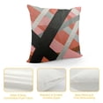 thumbnail image 4 of YINGXI Throw Pillow Cover Soft Pink Black Grey White Design Retro Decorative Pillow Case Striped Home Decor Square Cushion Pillowcase 24x24in, 4 of 5