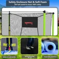 thumbnail image 3 of 14FT Recreational Trampoline with Enclosure Net and Ladder, SEGMART Outdoor Trampoline with Basketball Hoop, Backyard Trampoline, Heavy Duty Round Trampoline for Kids and Adults, 3 of 7