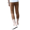 thumbnail image 6 of Lenpel Girls' Capri Leggings Soft Casual Cotton High Waisted Stretchy Yoga Cropped Pants Lounge Workout Tights, 6 of 6