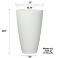 thumbnail image 4 of Mainstays 13.9" D x 22" H Parker Tall Cream Recycled Resin Planter, 4 of 7