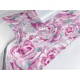 thumbnail image 3 of Delicate Roses Bed Runner Set, Pastel Colors Drawn Aquarelle Flowers Vintage with Dreamy Petals Art, Decorative Bedding Scarf & a Pillow Sham for Hotels Homes, Twin, Pale Lilac Magenta, by Ambesonne, 3 of 3