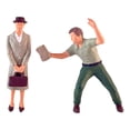 thumbnail image 2 of Juego de 2 figuras de personas a escala 1/64, tren, ferrocarril, escala S, diorama, decoración de escenario B, 2 of 9
