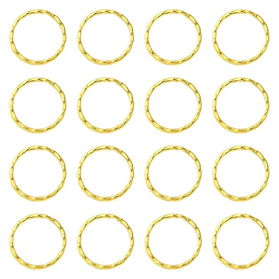 30pc Iron Split Key Rings Keychain Clasp Findings Golden 25x1.5mm