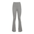 thumbnail image 2 of Diconna Femmes Mode Couleur Unie Taille Haute Split Slim Fit Pantalon, 2 of 7