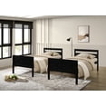 thumbnail image 4 of Home Design Exeter Twin Over Twin Solid Wood Bunk Bed Frame with Guardrails and Ladder, Black, Easy Assembly, 4 of 13