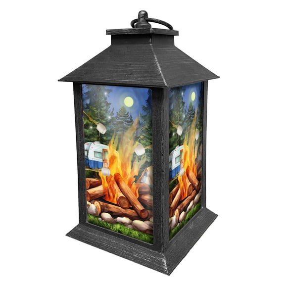 Briarwood Lane Summer LED Candle Lantern 13.5 x 5.5 x 5.5 Roasting Marhmallows