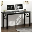 thumbnail image 2 of Computer Desk Office Desk 47 inches Folding Table with BIFMA Certification Computer Table Workstation No Install ed, Black Brown, 2 of 8