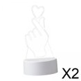 thumbnail image 1 of Lámpara de noche,Ilusión de luces nocturnas con gesto de corazón,Lámpara de ilusión 3D con luz LED nocturna para niños,Mini luz de noche de acrílico para escritorio,Gesto de mano amoroso, 1 of 10