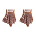 thumbnail image 3 of Minnieouse estampada de cintura alta de verano para mujer, faldas holgadas elásticas por encima de la rodilla para banquete escolar para niñas, Type3 NO3, 3 of 6