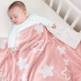 thumbnail image 1 of Manta para Bebé TCOYIWL Reversible Jacquard de Estrellas 84x109 cm Rosa, 1 of 8