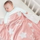 thumbnail image 1 of Manta para Bebé TCOYIWL Reversible Jacquard de Estrellas 84x109 cm Rosa, 1 of 8