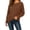 Brown, variant on Njagoc3 Tops for Women | Crewneck Long Sleeve Relaxed Fit Pullover Top with Ribbed Cuffs & Curved Hem | Relaxed Fit for Fall Casual Wear & Lounge Activities,Black,S