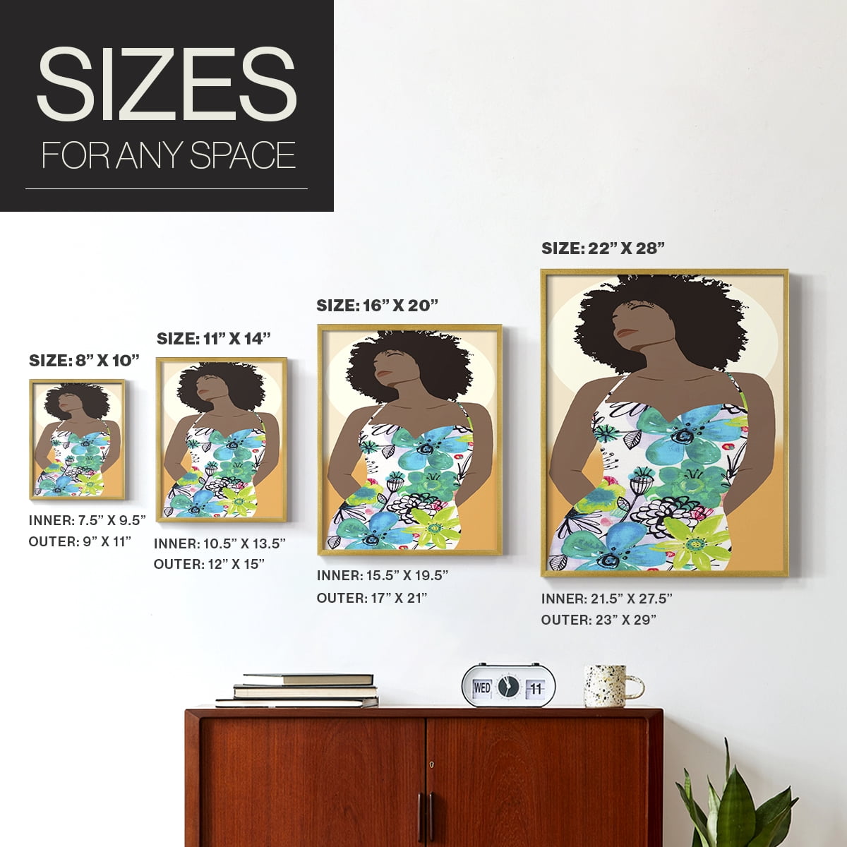 You Go Woman I Framed Print - Solid Wood in Single Picture Frame Solid Wood 2 Framed Print