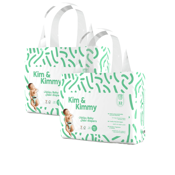 Pañales Recién Nacido Kim & Kimmy RN: 64 pzas con Corte Umbilical e Indicador de Humedad